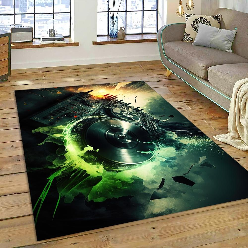 Vinyl Record Music DJ Screen tape Rug Carpet for Living Room Bedroom Home Decor,Floor Mat Non-slip Decoration for Sofa Doormat