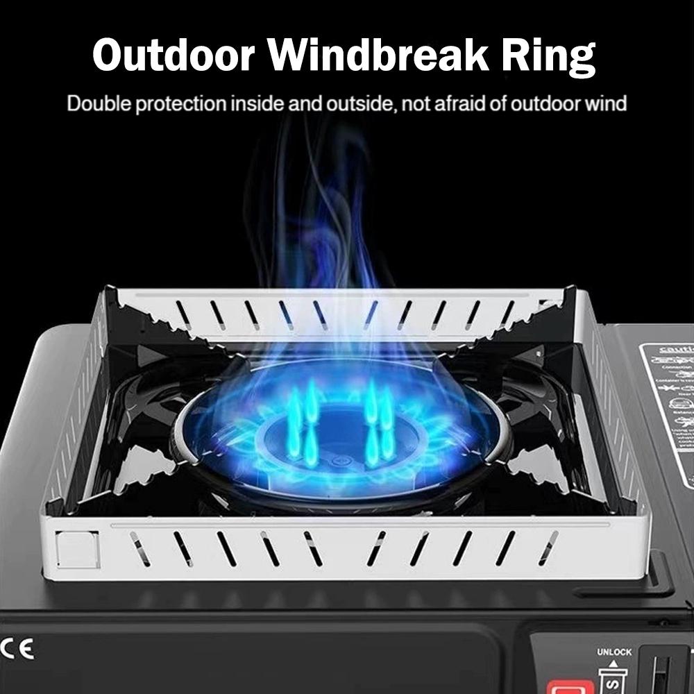 Outdoor Gas Stove Wind Screen Foldable Stainless Steel Wind Deflectors Camping Windshield Hiking Cookers Picnic Tools Stove W9W2