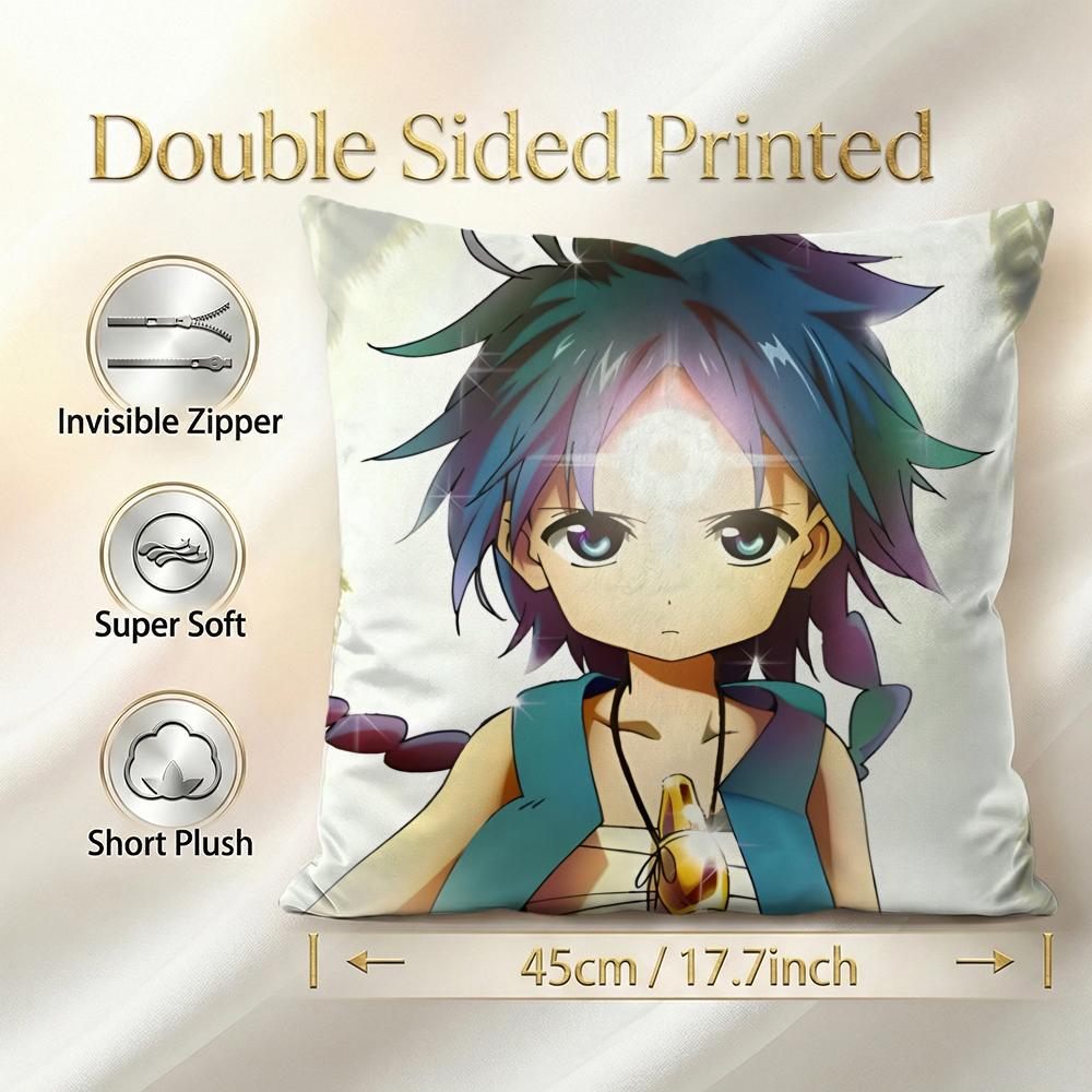 Magi The Labyrinth Of Magic Cushion Cover 1Pcs Decorative Covers Soft Cushion Case For Sofa Couch Decor 40X40 45X45 Pillowcases