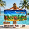 Custom Text Beach Towel, Soft Absorbent Swimming Multi-use TowelStardew Valley