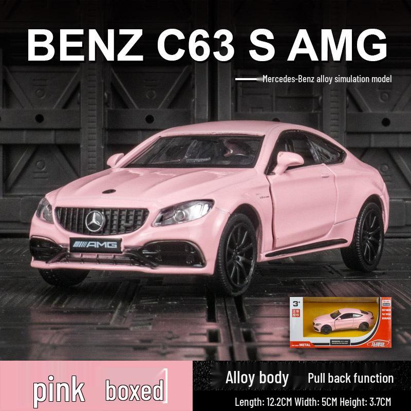 

1:36 Mercedes-Benz C63S AMG & Bentley Continental GT Розовая Инерционная Сплавная Модель Игрушечного Автомобиля