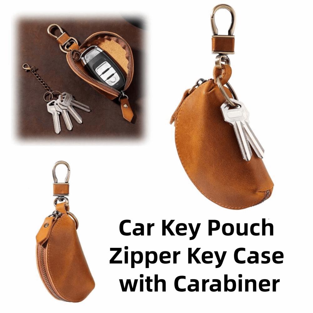 Crazy Horse Leather Car Key Pouch Genuine Leather Key Holder  for Secure Keys Storage