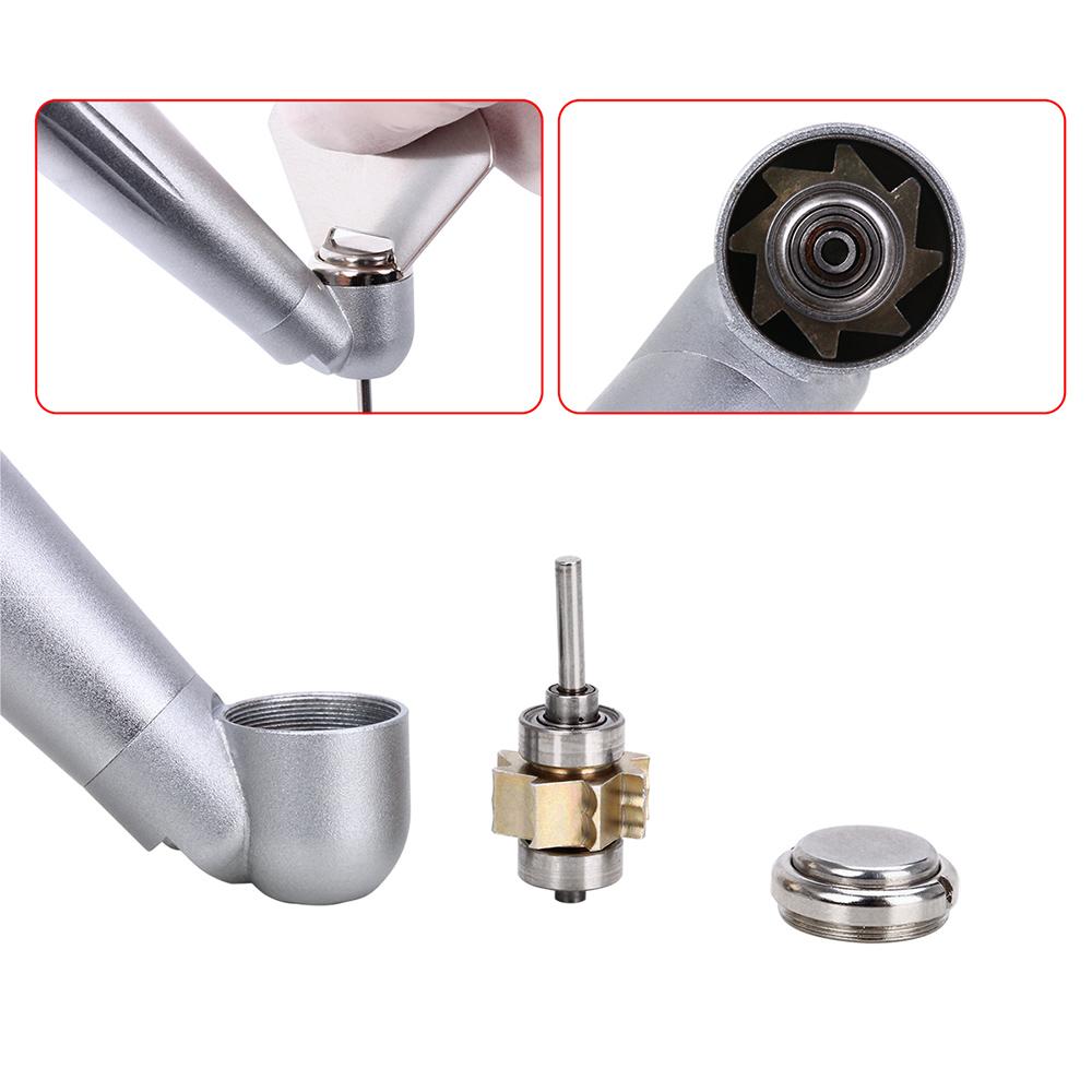 Dental 45 Degree LED High Speed Handpiece E-generator Integrated Self-illuminated Standard Head Push Button Single Water Spray