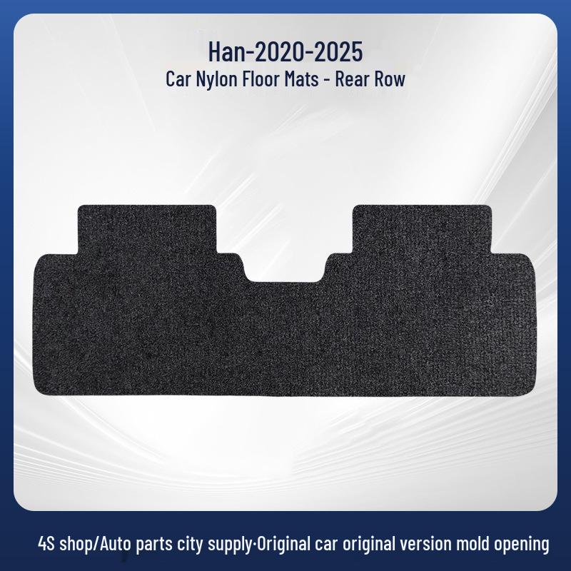 Black Wear-Resistant Nylon Floor Mats for BYD Han (2020-2025 Models) - Full Coverage, Vehicle-Specific