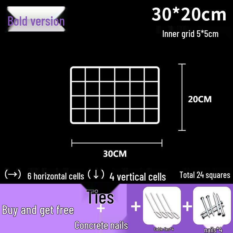White Wire Grid Mesh Display Rack for Storage & Photos