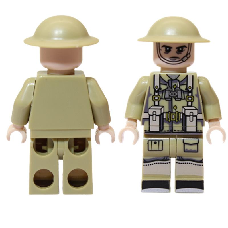 Militärische Soldaten des 2. Weltkriegs, Minifiguren, verschiedene Länder, Bausteinziegel, Weihnachts- und Geburtstagsgeschenk für Jungen und Kinder