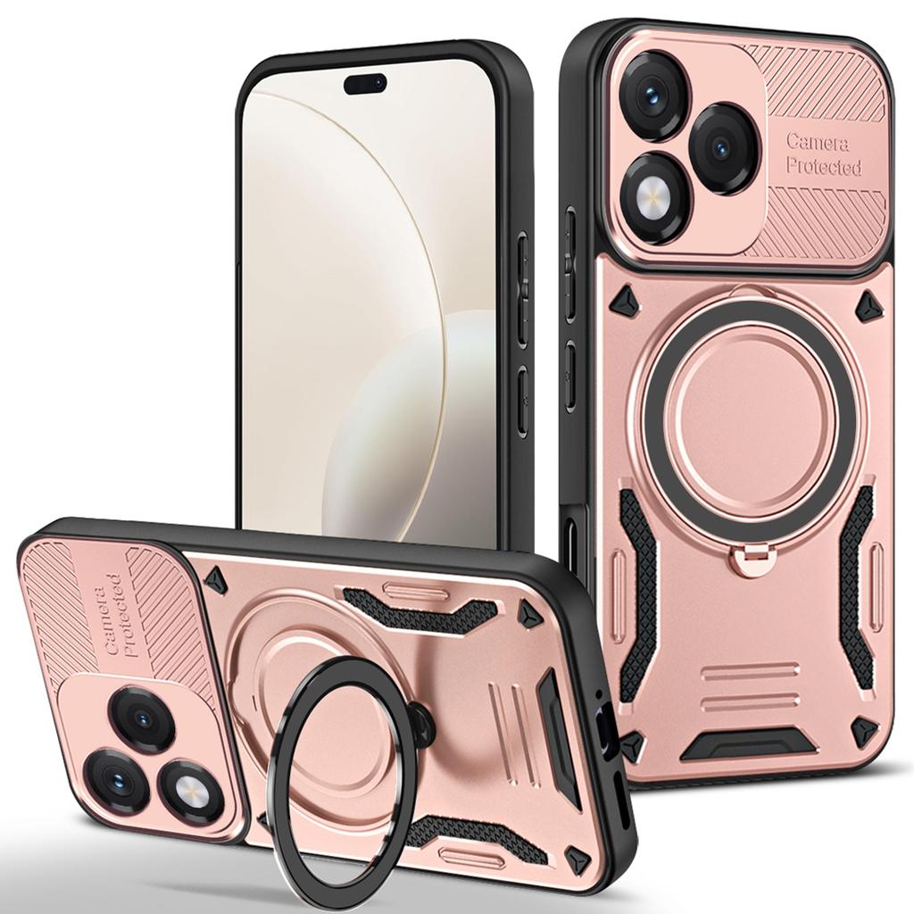 For Honor 400 Lite 5G Magnetic Case Shockproof TPU + PC Phone Back Cover with Kickstand