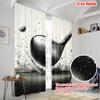 2pcs, plane printing Popular Curtain Panels golf Versatile Polyester Fabric (without rod) Decorations For Home Perfect for