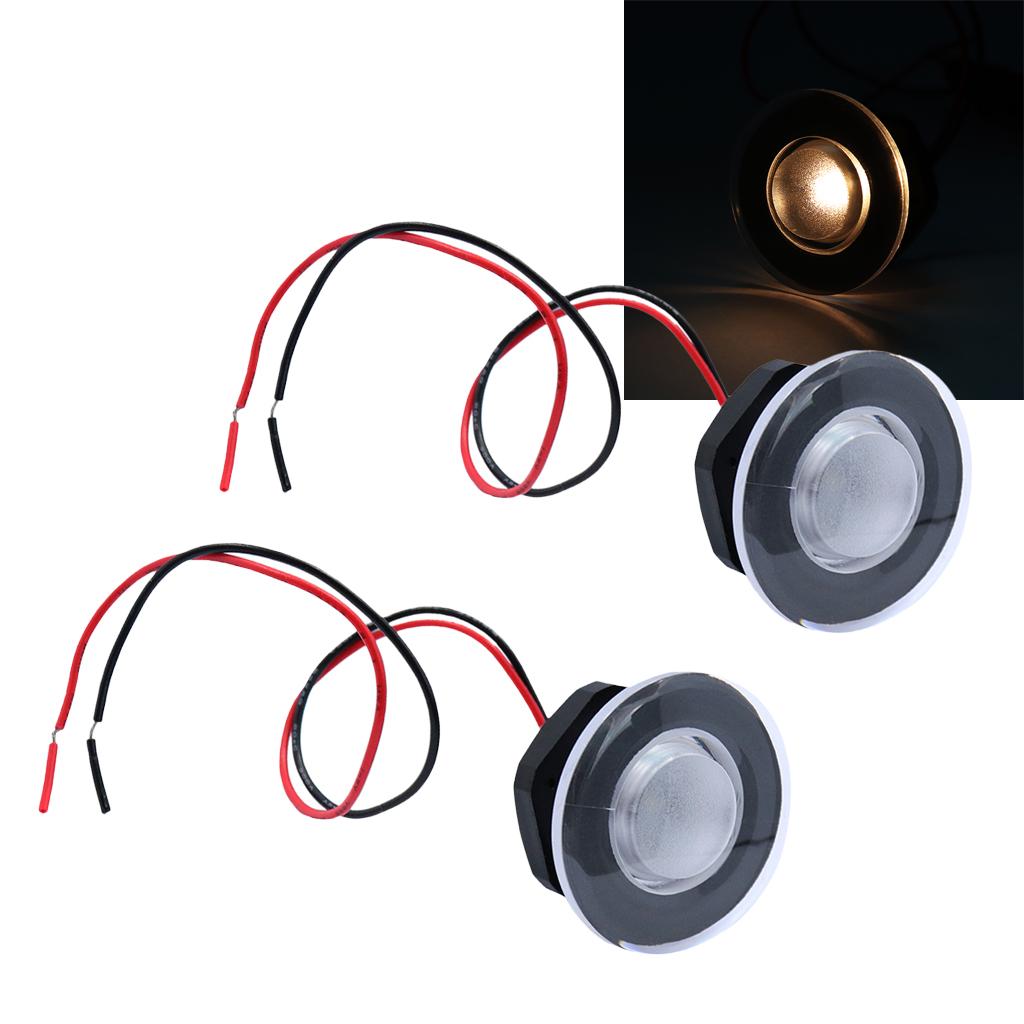 2pcs Waterproof Marine Boat LED Deck Step Stair Decor Lights 12V