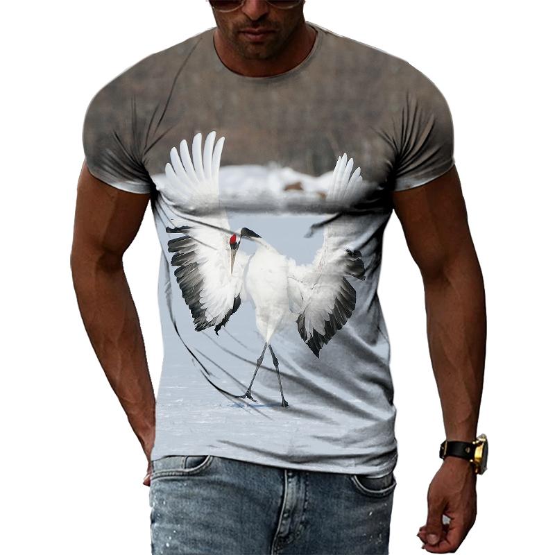 

Различные забавные футболки с животными, летняя модная повседневная футболка в стиле Харадзюку в стиле хип-хоп с 3D принтом, уличная мужская футболка с круглым вырезом и короткими рукавами