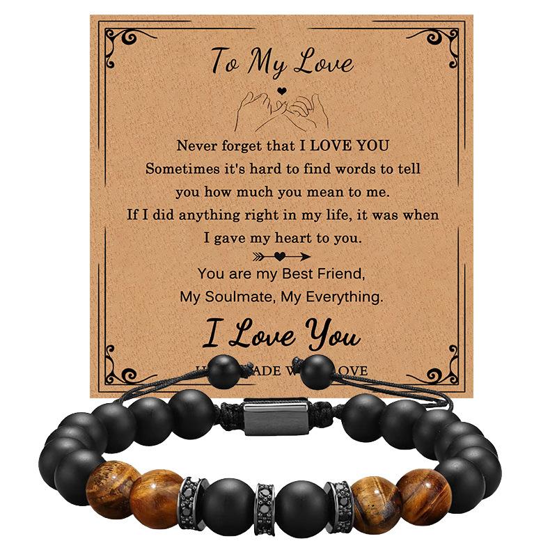 

JYL TS Bracelet Men s Beaded Classic Enhances Charm & Stability To My Love безпека жовтий колір