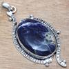 Necklace Sodalite Gemstone Handmade Silver Jewelry 2.5"
