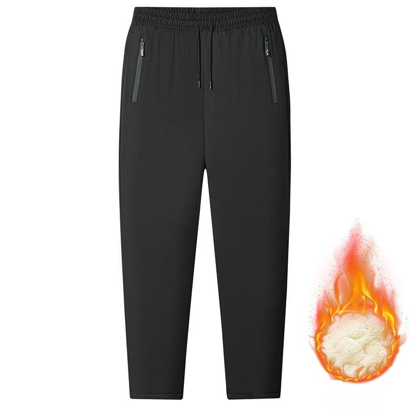 Pánské nepromokavé, větruodolné, zimě odolné termální kalhoty s fleecovou podšívkou a ochranou kolen pro cyklistiku