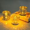 Diamond-shaped Rechargeable Night Light Crystal Atmosphere Table Lamp for Bedroom Living Room Bar Bedside Party Decor Lighting
