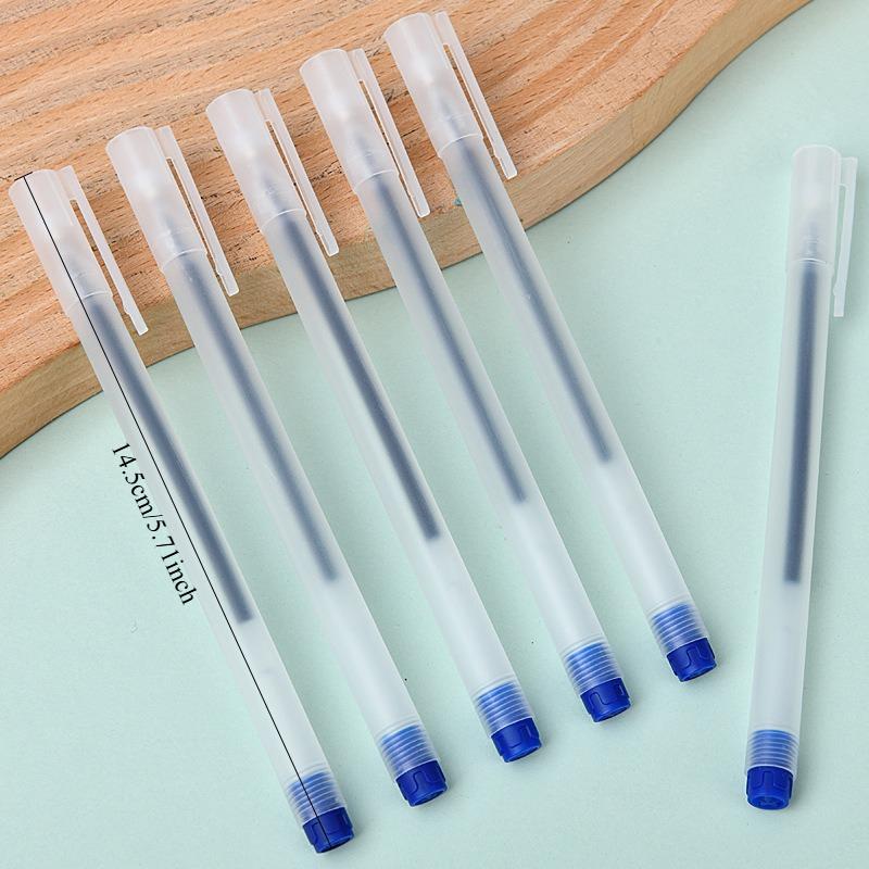 1Pc Neutral Pen White Pen Frosted Transparent Signature Pen Figurine Fluent Writing Suitable for Office Work, Brushing Questions, Signing Writing,