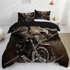 3D Eagle Duvet Cover, Dirt Bike Bedding Set For Kids Teens Adult Room Decor, Motocross Animals Black Printed Comforter Covers