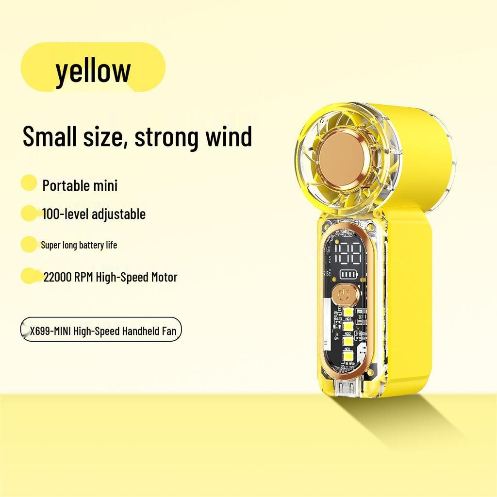 Southeast Asia Bestseller x688 Mini Turbo Handheld Fan - High-Speed, USB Charging, Long Battery Life