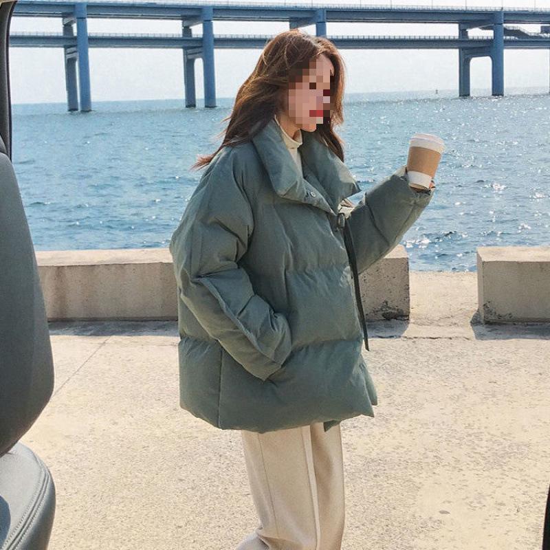 Women's 2024 Winter College Style Cotton Jacket – Short, Loose, and Thickened Korean Design