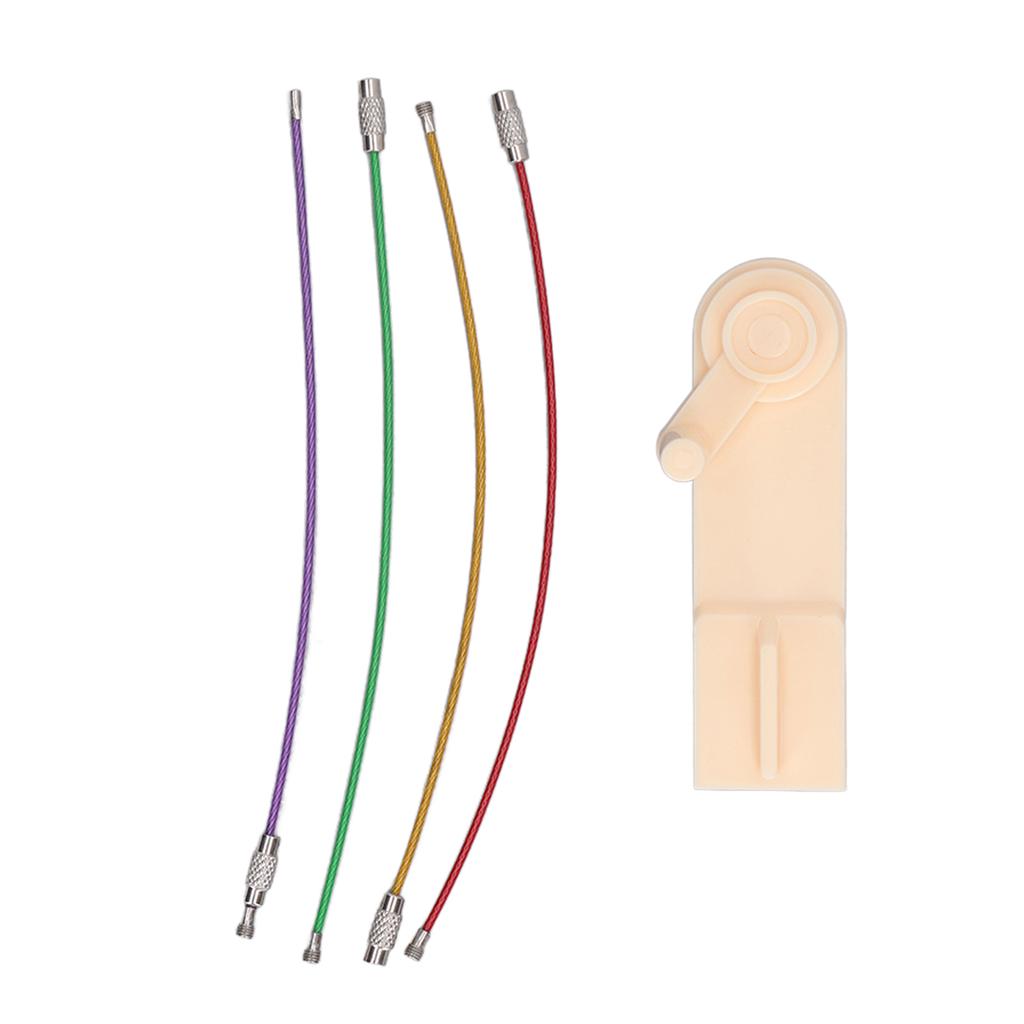 100pcs Plastic Floss Bobbins with Manual Bobbin Winder Crafts Easy Storage Embroidery Bobbins for Needlework Sewing