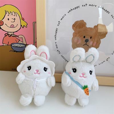 Cute White Rabbit Plush Doll Cartoon Doll Pendant Schoolbag Keychain Grab Machine Doll