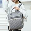 Solid Color Mommy Bag Large Capacity Nappy Bagpack Simple Maternity Travel Bag  Women