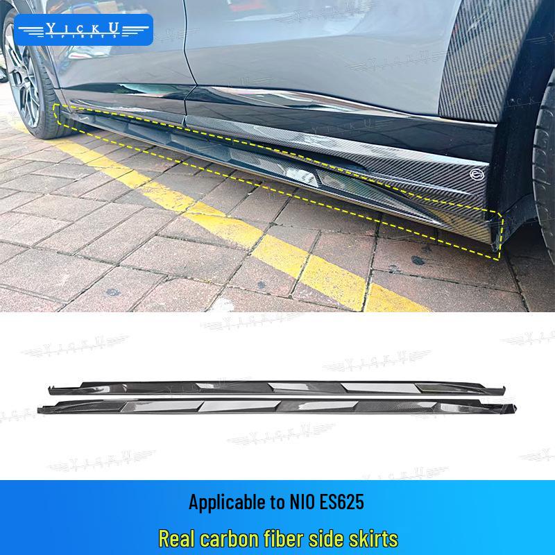 Compatible with NIO EC6: Modified Pluto Style Front Lip, Rear Lip, Top Wing, Tail Wing, Wind Deflector, Fender Trim, and Mirror Cover Kit.