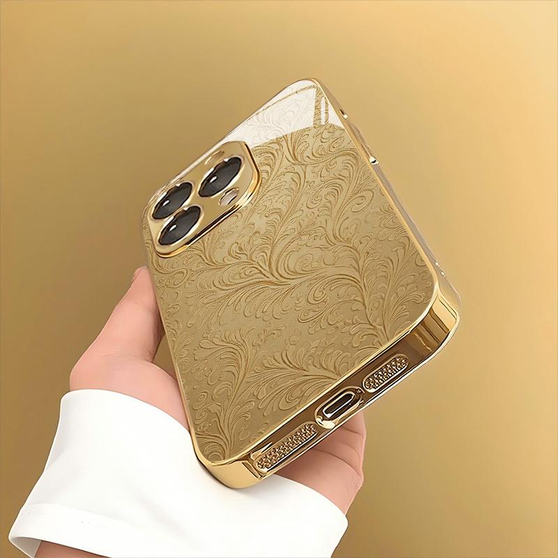 Opulent Vintage Golden‑Damask Baroque Aesthetic Phone Case for iPhone 17 16 15 14 13 12 11 Pro Max XS XR 7 8 Plus 16E