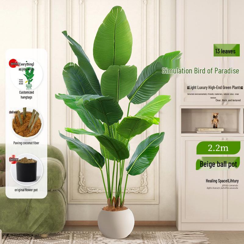 Luxurious Indoor Bionic Bird of Paradise Faux Plant