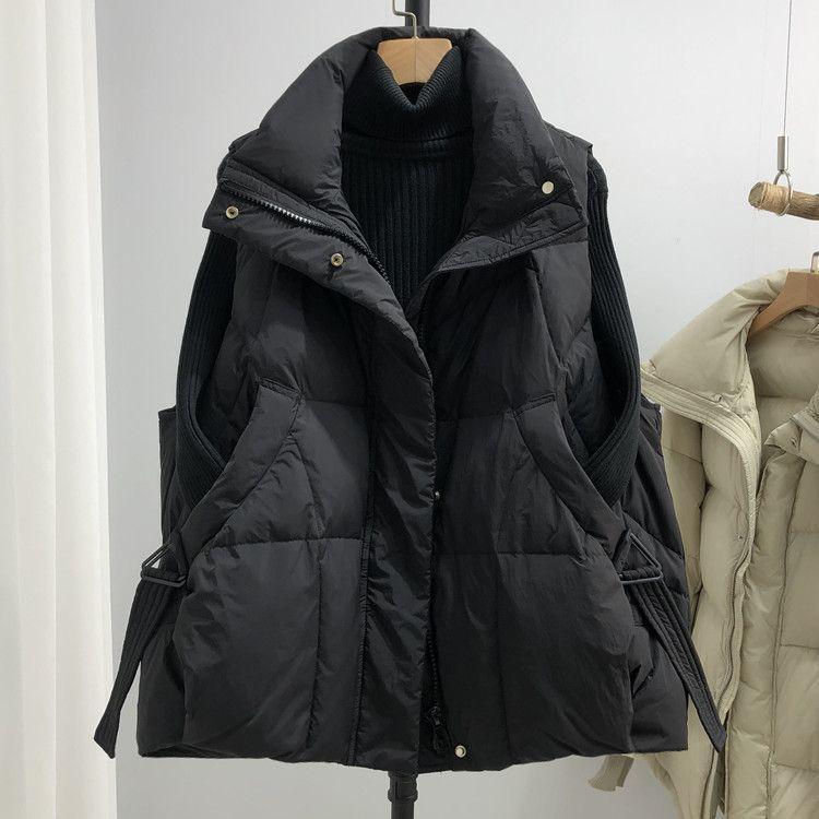 Off-season Plus Size Women's Down Cotton-padded Vest Coat 2025 Autumn Winter Female New Waistcoat Jacket Fashion Overwear