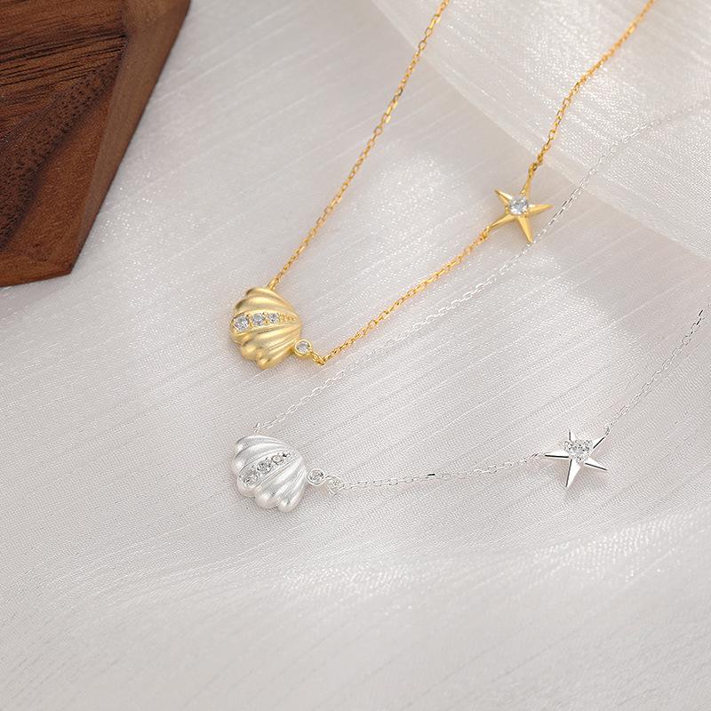 Exquisite Starfish Shell Necklace for Women Summer Ocean Fresh Collar Chain