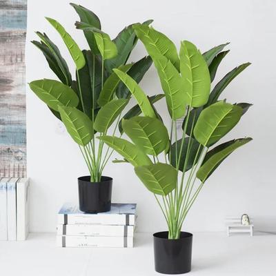 Faux Plantain Plant Artificial Banana Leaf Tree Realistic Fake Greenery