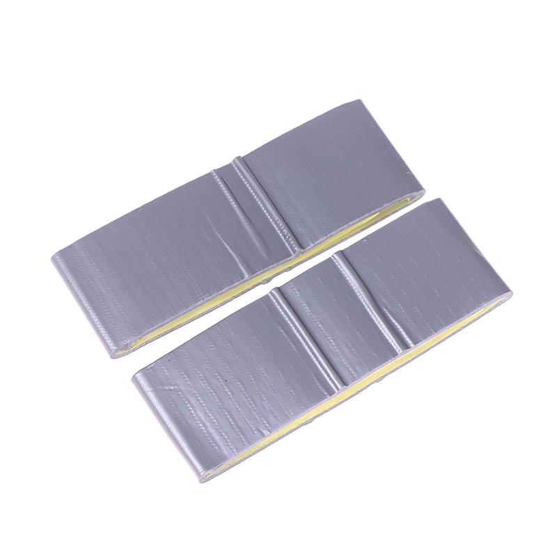 

2 Packs Travel Size Silvery/Black Tape - Pocket-Sized, Flat, Thin, Mini Reels For Outdoor Repairs And Emergency Crafts