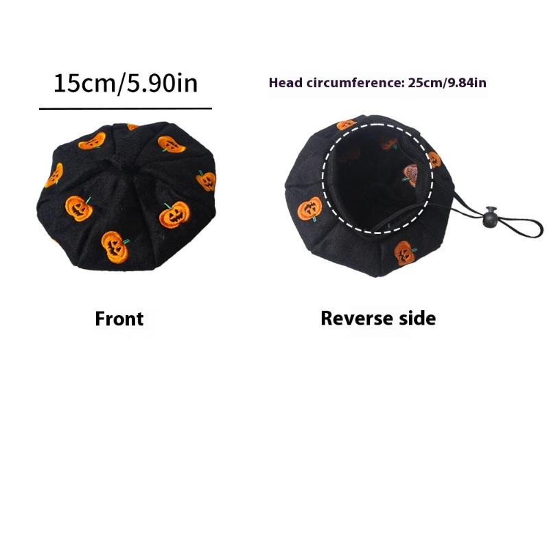 Cute Pet Halloween Dog Cat Costume Originality Small Dogs Cat Cosplay Bat Pumpkin Headgear Hat Cat Headgear Pet Supplies
