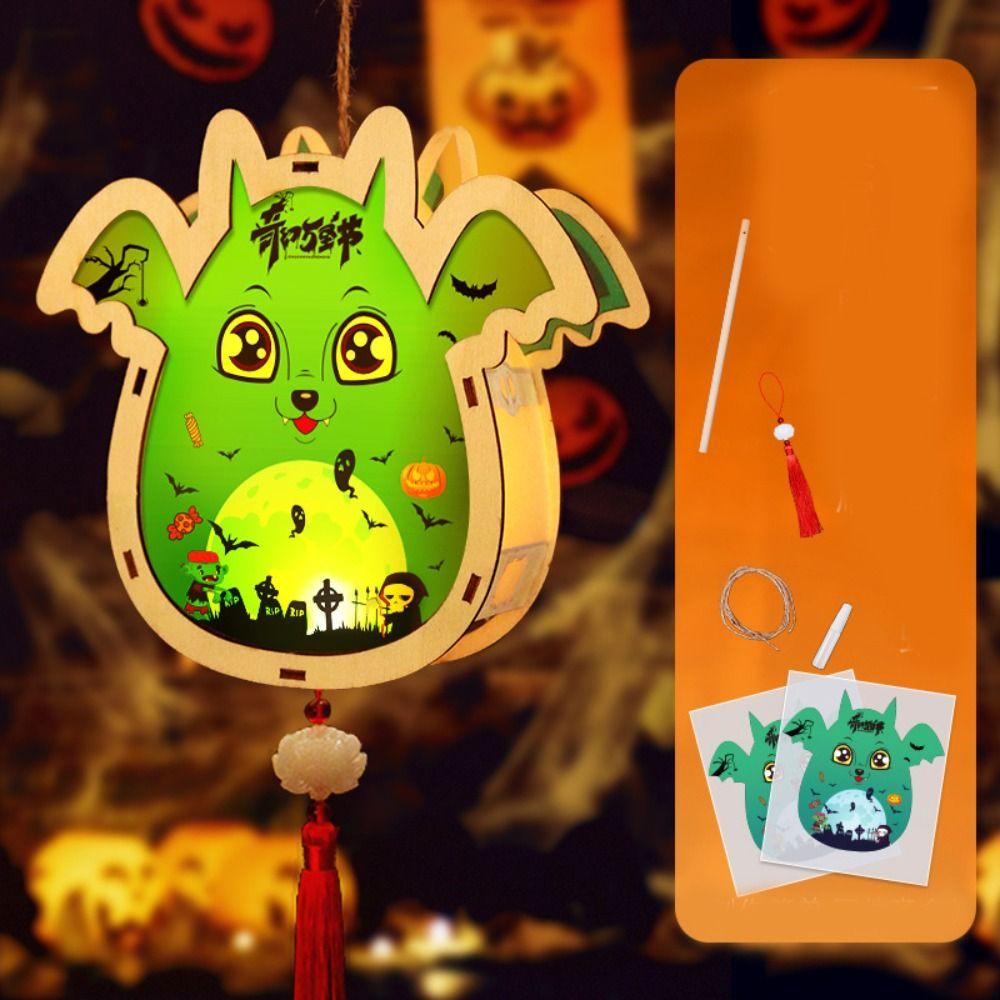 Glowing Halloween Lantern DIY Luminous Handmade  Lantern Halloween Pumpkin Lantern  Party Prop