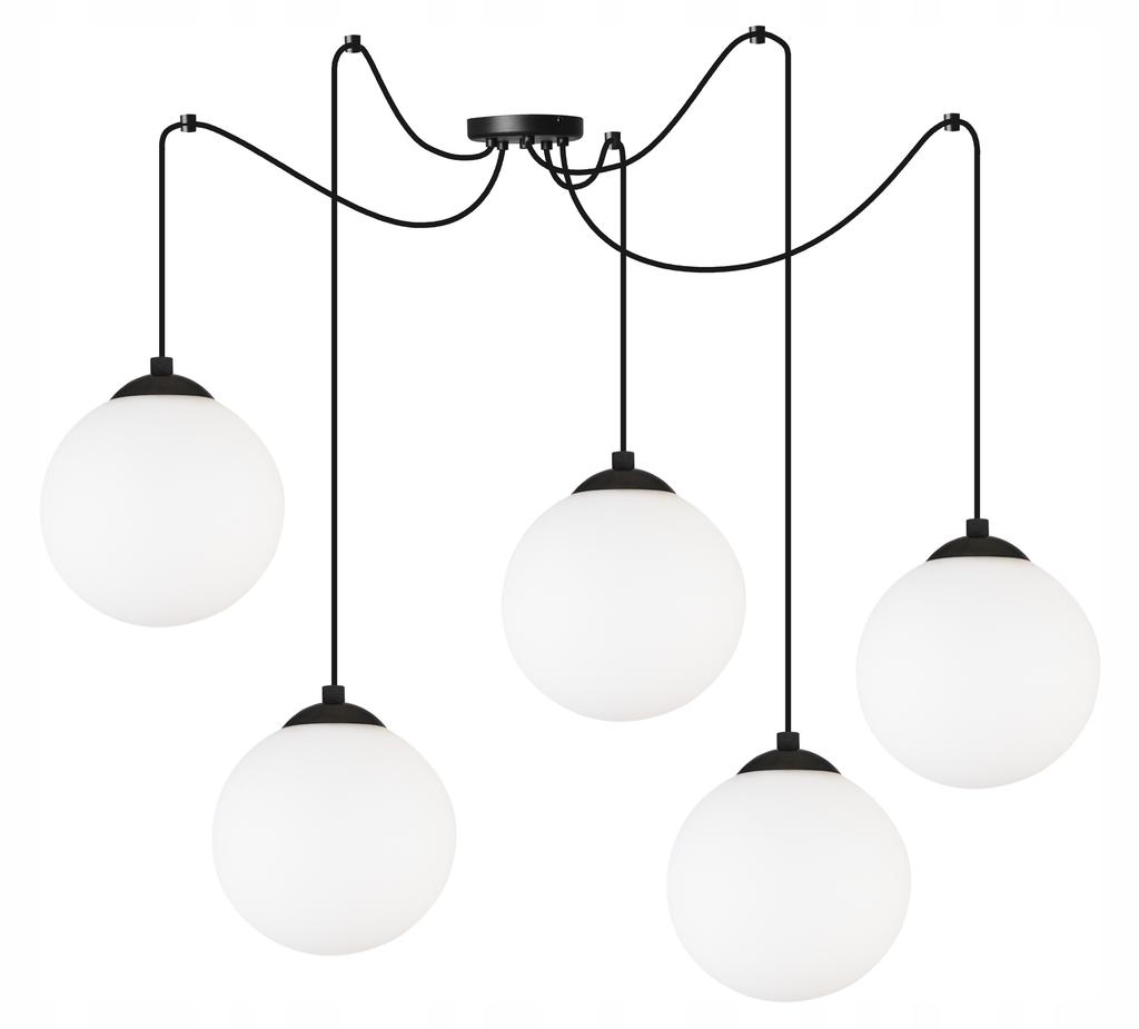 CEILING HANGING LAMP SPIDER BALL BLACK LED 15cm