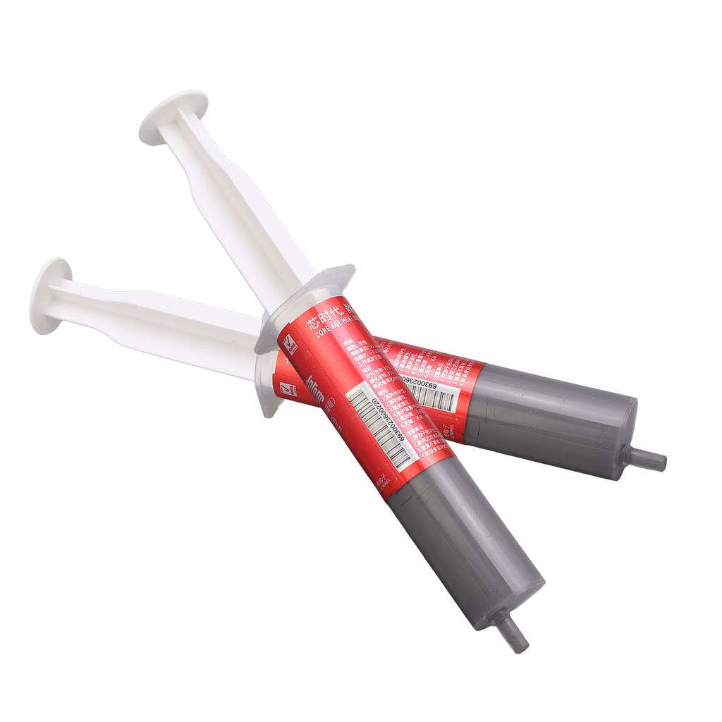 2Pcs Thermal Paste Silicone Grease Compound Syringe Design Accessory for CPU Computer