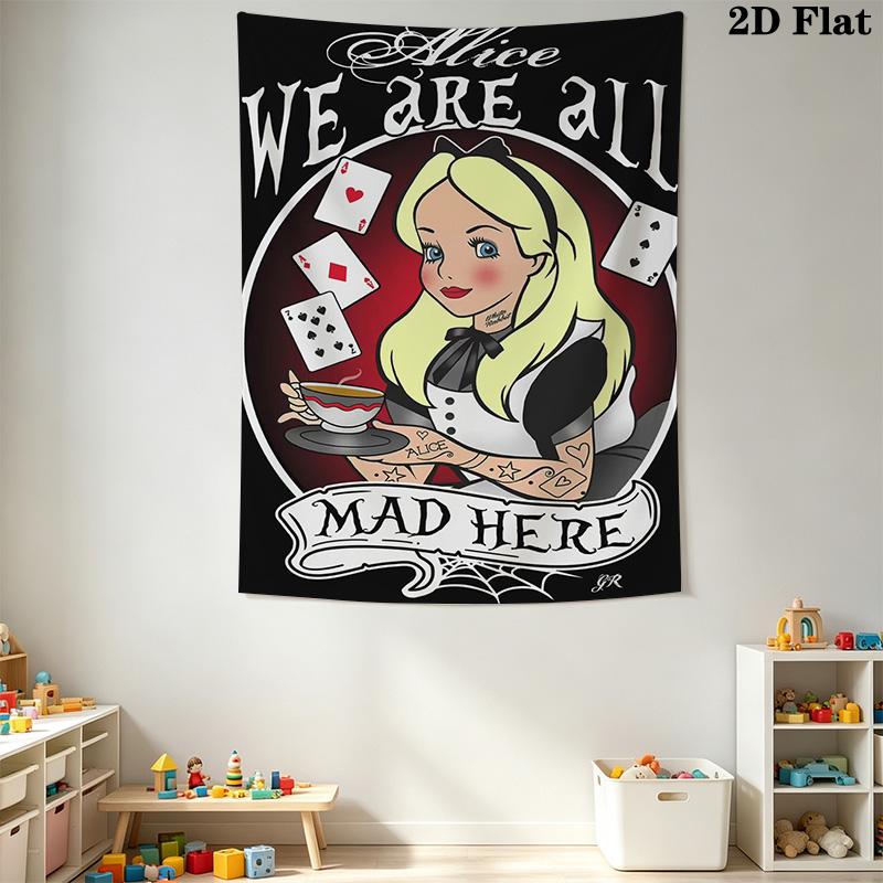 Dark Alice Pattern Home Decor Tapestry, Wall Hanging, Decorative RV Wall Cloth.SGT0917218