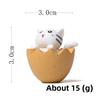 Eggshell Cute Cartoon Cat Mini Model Ornament For Landscape Prop Decoration