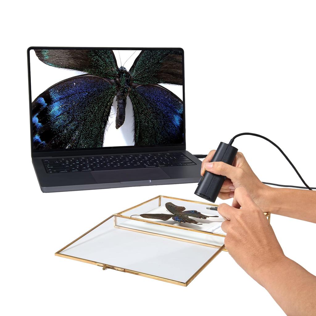 IPEVO P2V ULTRA Objektdokumentenkamera fähig zu Super-Makrofotografie bis zu Kamera Kann als Webcam oder Dokumentenkamera für verschiedene Zwecke verwendet werden 1cm,