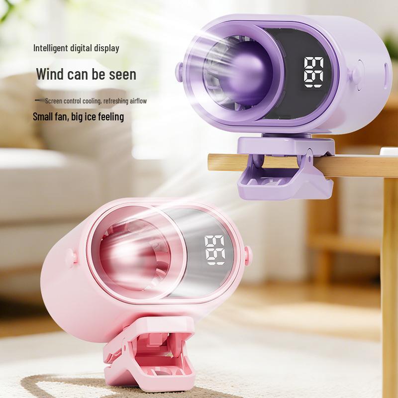 Versatile Turbo Clip Fan: Stroller, Umbrella, Selfie Stick, Cycling Charger, Night Light, Lanyard, Compact.