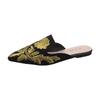 Fashion Summers Embroidery Women Mules Slippers Luxury Fashion Elegant Pointed Toe Slides Shoes Ladies Dress Flats Sandalias2025