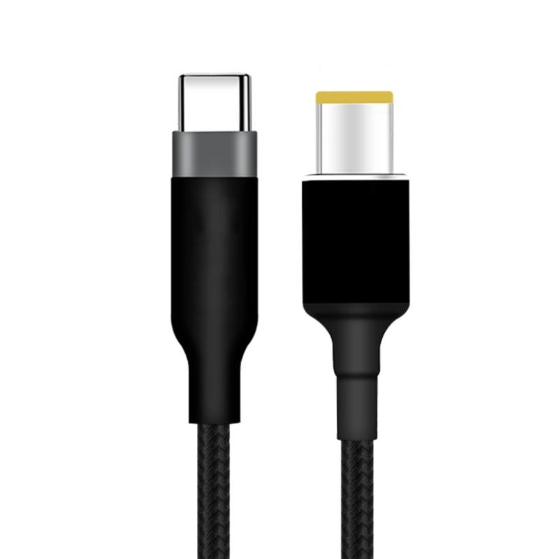 

Fast Charging Laptop Power Cord USB C Tip to Big Square Plug 20V for Notebook Power Supply Charging Cable Braided Wire