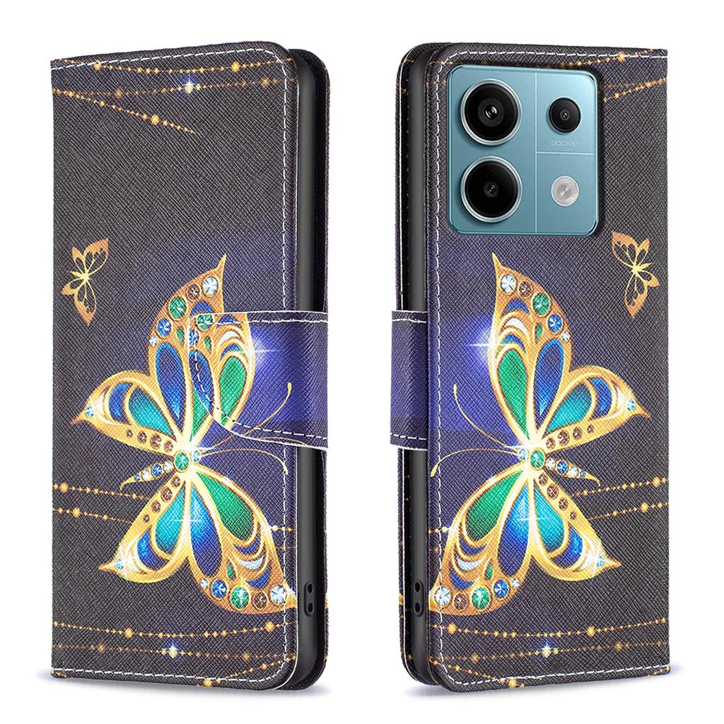 For Xiaomi Redmi Note 13 Pro 5G/Poco X6 5G Case Leather Cover with Wallet Pattern Printing