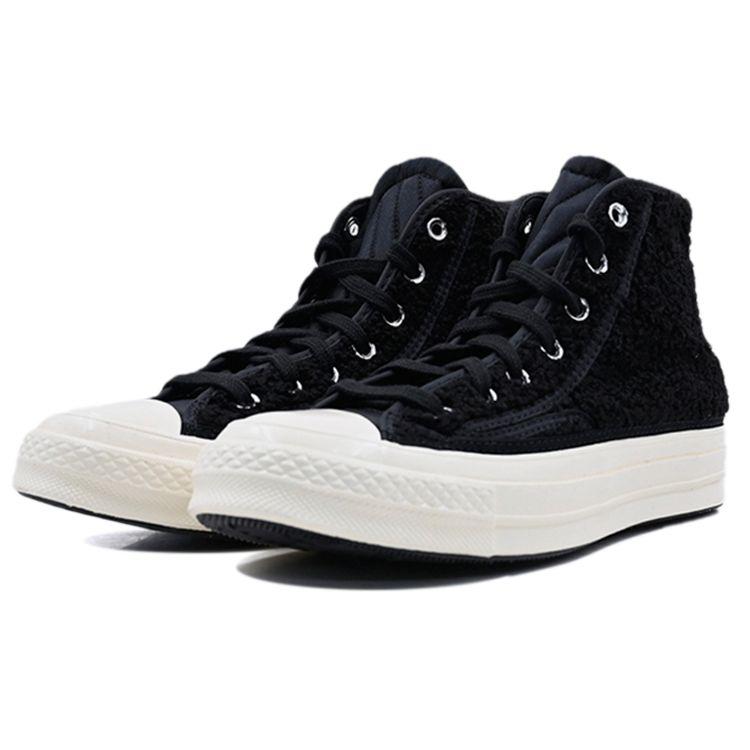 Converse Chuck 70 Varsity High Black Sherpa Unisex Sneakers Egret 172005C