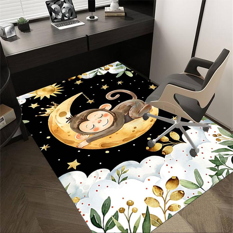 

1PC Monkey Clouds Non-Slip Floor Carpet Compatible for Office&Living Room&Bedroom&Dining room - Soft & Pattern, Vibrant Colors-H0366 60cm by 90cm