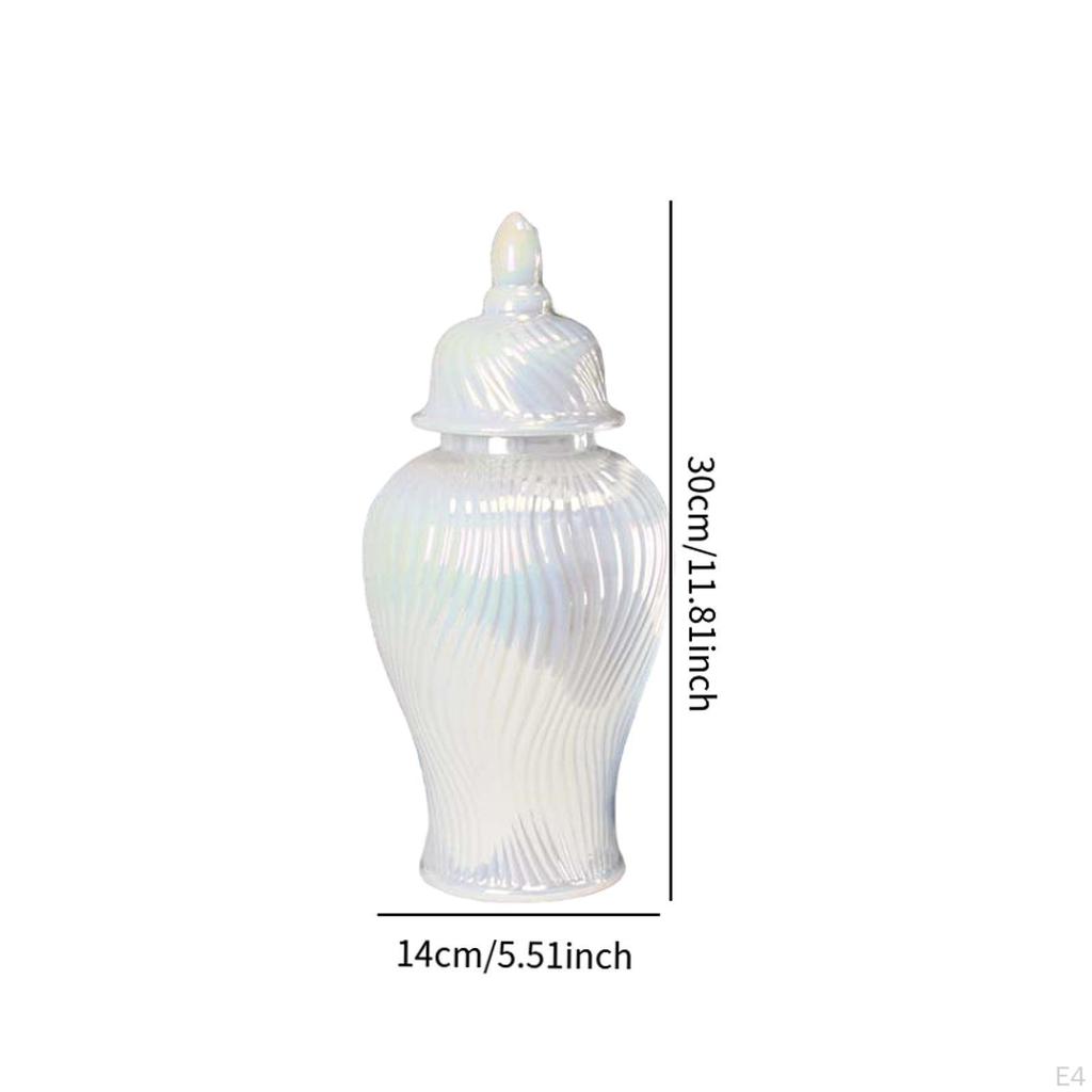 -Ingwertopf, Porzellanvase mit Deckel, multifunktionale dekorative Blumenvase für Sammler