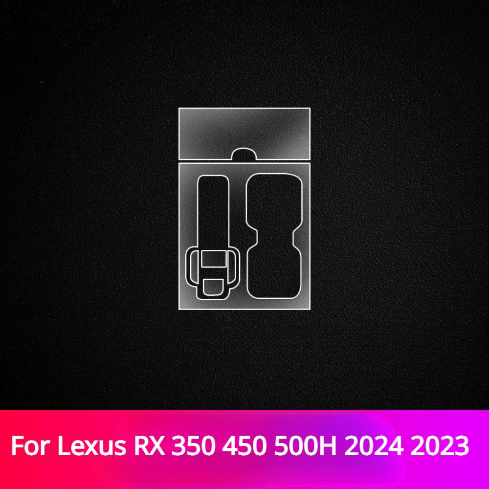 

For Lexus RX 350 450 500H 2024 2023 Accessories Car interior film transparent TPU Gear Panel Center Console Anti-scratch Sticker