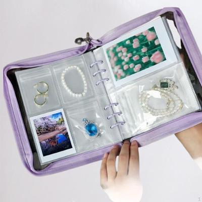 Organisateur de bijoux, étui de voyage pour boucles d'oreilles, livre de rangement Transparent pour boucles d'oreilles,