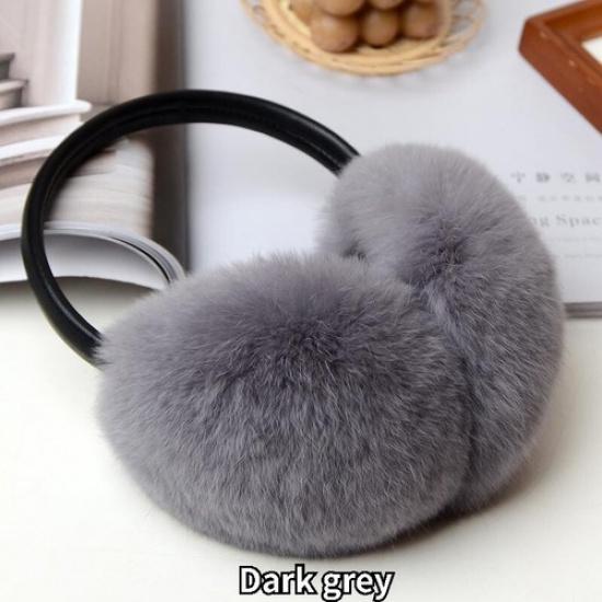 Women Warm Faux Rabbit Fur Earmuffs Plush Ski Ear Warmer Cover Earflap Winter