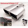 1X Chrome 2,5" Acier Inoxydable Voiture Double Échappement Silencieux Tuyau Embout de Sortie Couvercle